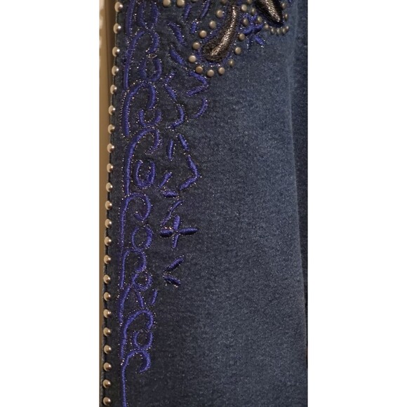 BrazilRoxx Embellished Embroidered Jeans BR 36/US 0 Blue - NEW With Tags - Picture 6 of 12